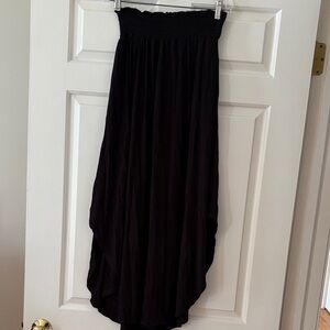 Elastic Waist Black Women's Skirt